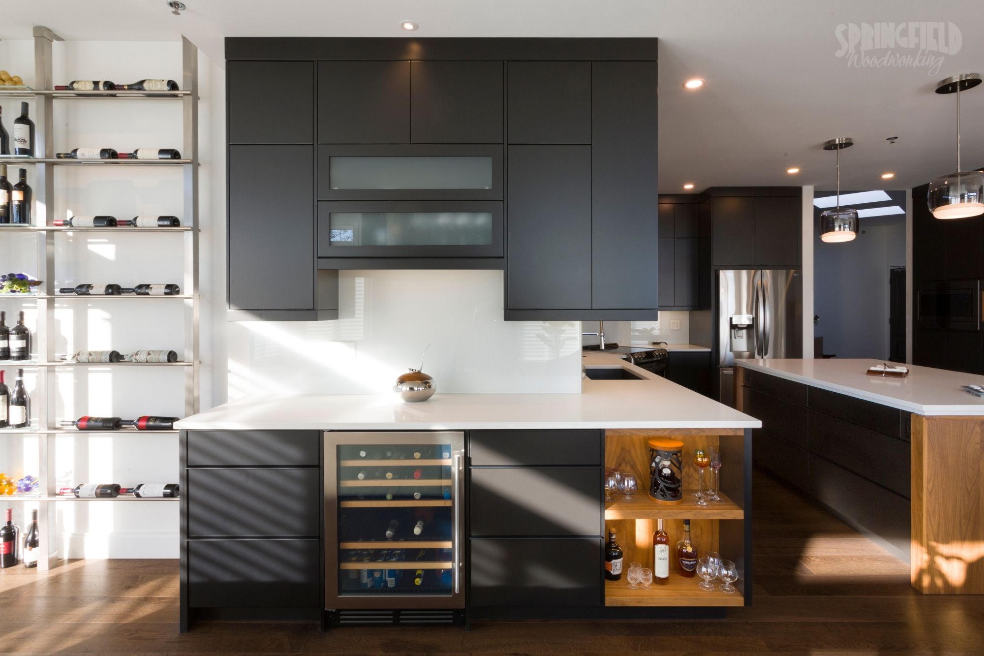 black and walnut custom kitchen cabinets winnipeg